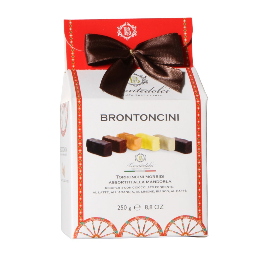 BRONTEDOLCI Mini Nugaty Migdałowe MIX w Polewie Czekoladowej 250g
